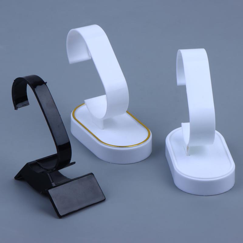 C자형 시계 진열대, 2개/4개 세트, 검은색/흰색,  - Jewelry And Watches Inc 리뷰 및 가격
