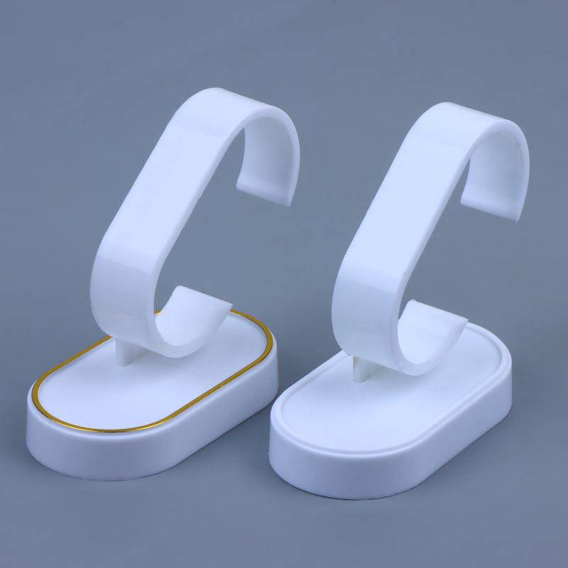 C자형 시계 진열대, 2개/4개 세트, 검은색/흰색,  - Jewelry And Watches Inc 리뷰 및 가격